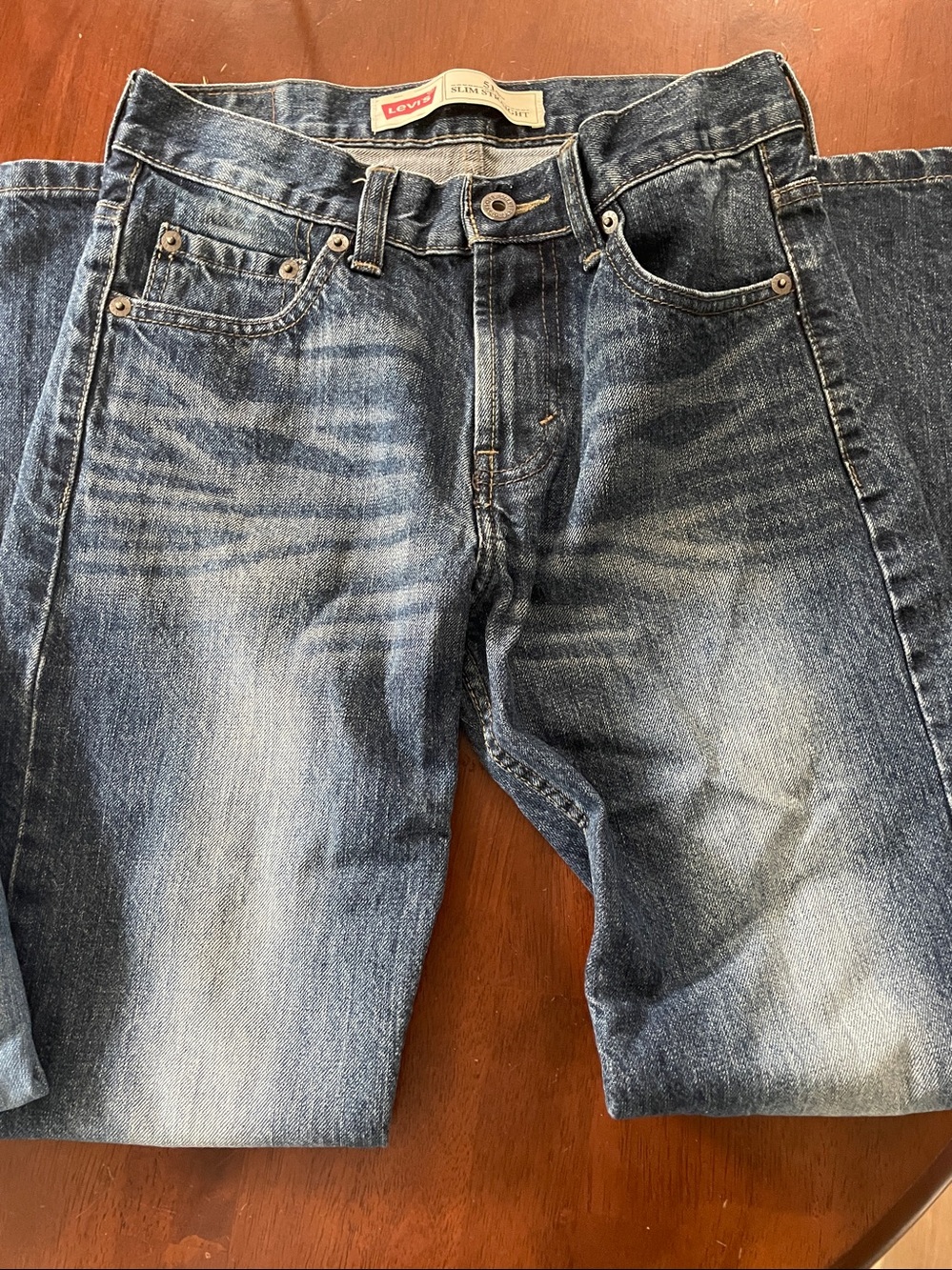 Boys 514 Slim Straight Levi Jeans - Picture 4 of 7